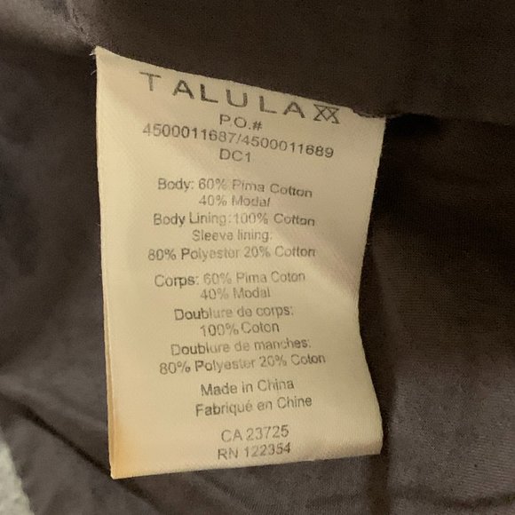 Aritzia Talula | Women's Grey Blazer Jacket Size 6 - Picture 6 of 6